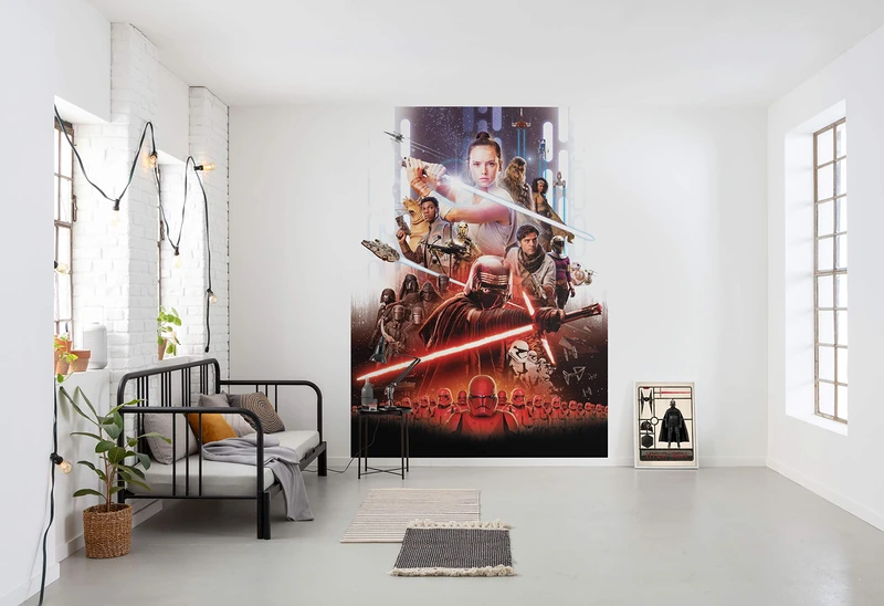 Komar 4-4113 Photo Wallpaper EP9 Movie Poster Size 184 x 254 cm (Width x Height), Rey, Jedi, Star Wars 9, Skywalker, Wallpaper, Wall Design, Decoration 4-4113, Colourful