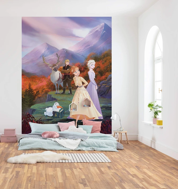 Komar Fototapete von 4-4105 Disney Photo Spring is Coming Size 184 x 254 cm (Width x Height) 2 Frozen Wallpaper Wall Decoration, Colourful