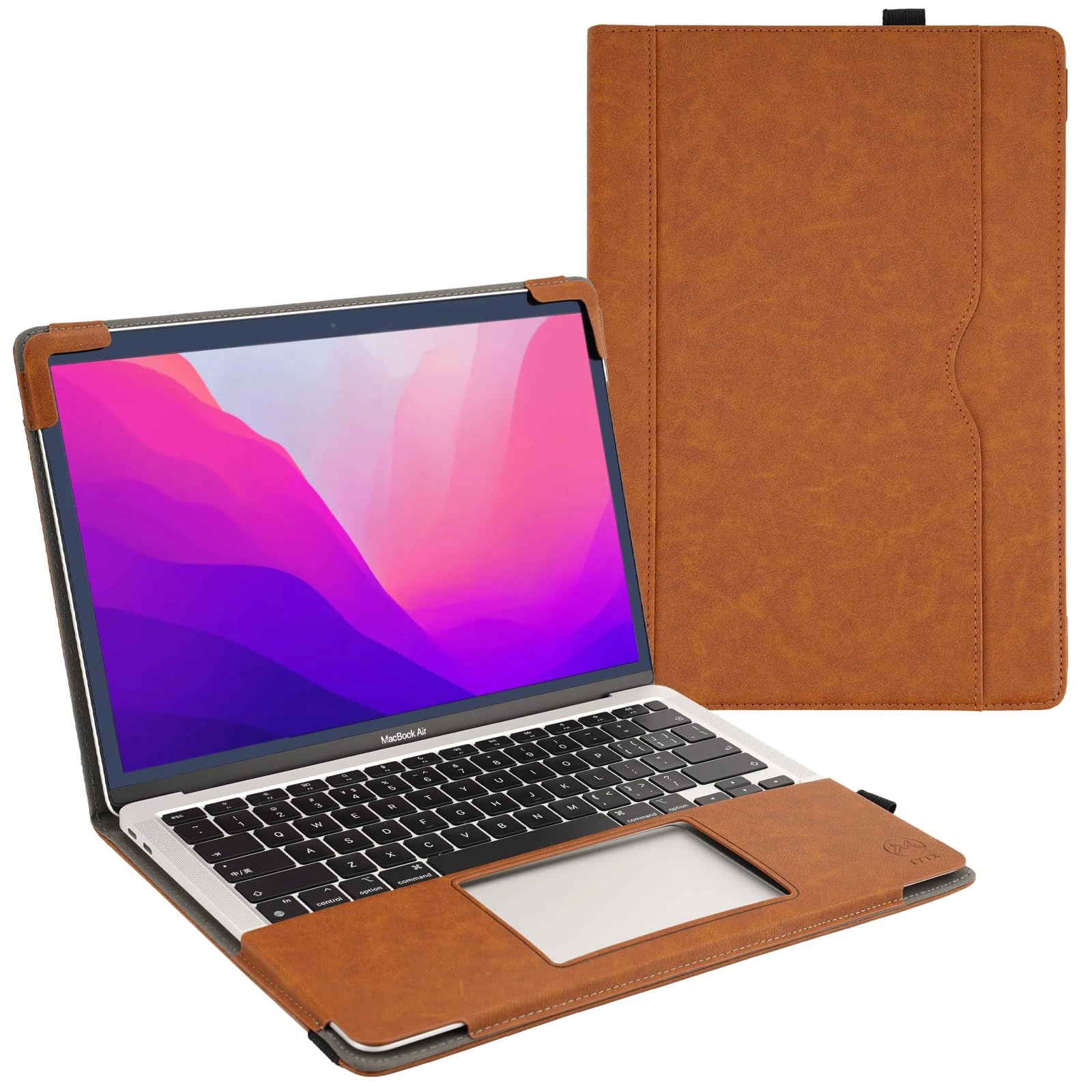 TYTX Leather Case Compatible with NEW MacBook Pro 13 Inch M2 M1 A2338 A2289 A2251 A2159 A1989 A1706 A1708 2021 2020-2016 Release,Leather Laptop Case Protective Folio Book Cover, Brown