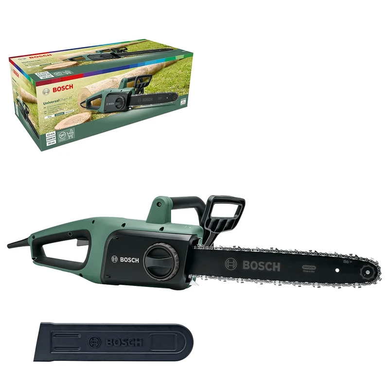 Bosch Kettensäge UniversalChain 35 (1800 Watt, Gewicht: 4,2 kg, Kettengeschwindigkeit: 12 m/s, im Karton)