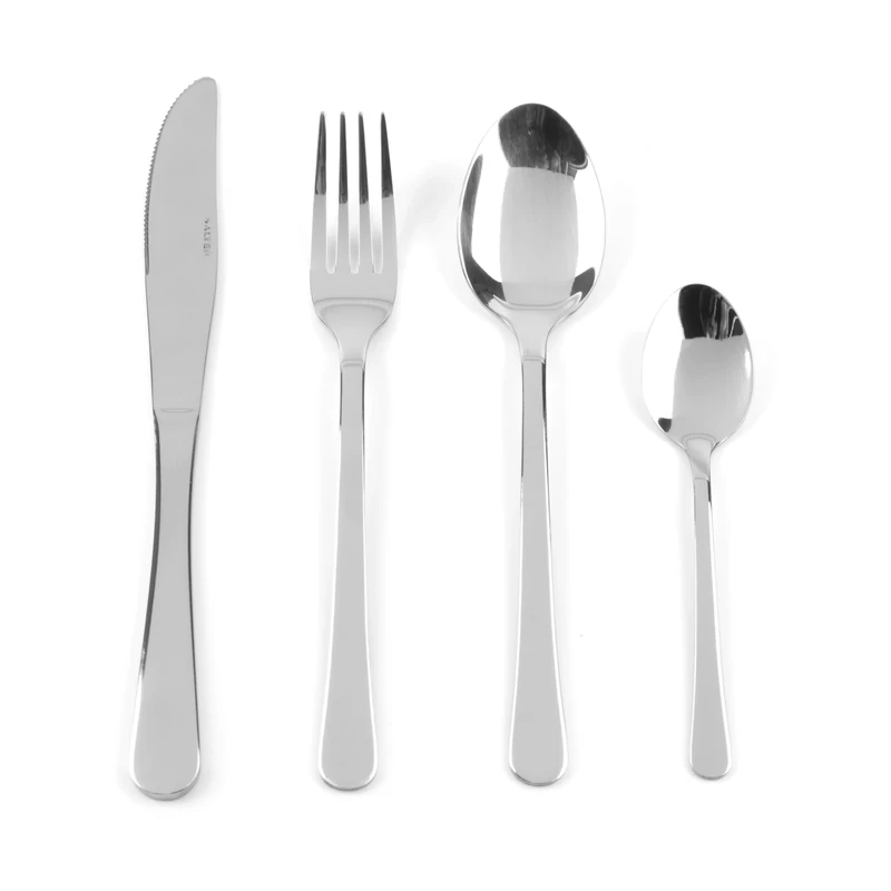 Salter COMBO-5320 Bakewell 72-Piece Cutlery Set – Stainless Steel Silverware, Flatware Service for 18, Includes Knives, Forks, Tablespoons and Teaspoons, Dishwasher Safe Tableware Set, Mirror Polished