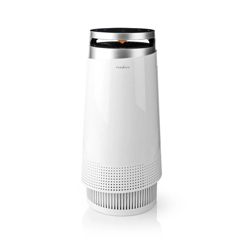 Nedis Air Purifier, HEPA Filter, Air Quality Display, 1.80 m, Plastic, Black/White