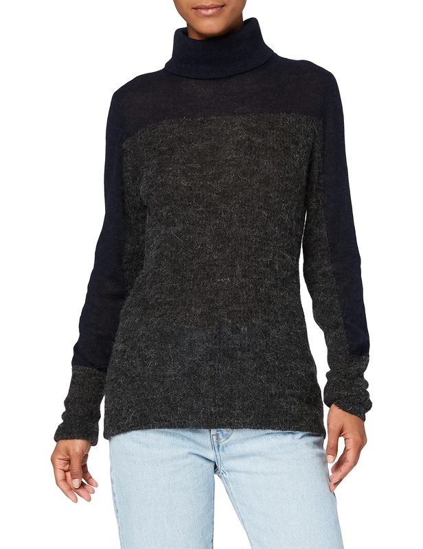 FALKE Women's Turtleneck, Womens, 64025, anthra.mel, M