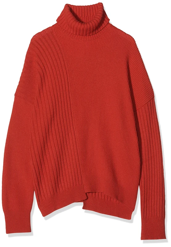 FALKE Asym Women's Crewneck Sweatshirt, Womens, Sweatshirt, 64018, red, XL-XXL