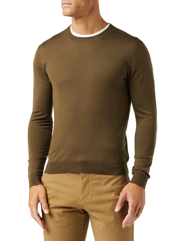FALKE Crewneck Longsleeve Men's Longsleeve - Tempered Olive, XX-Large