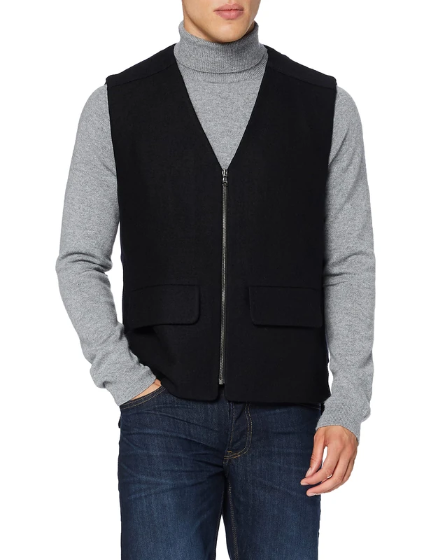 FALKE Men's Vest, Men, Waistcoat, 60038, Night sky, 48 (EU)