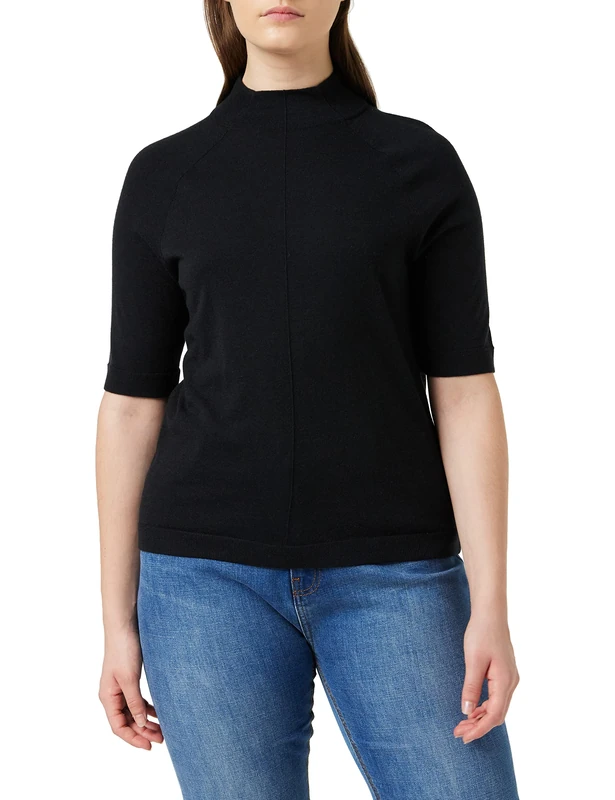 FALKE Rollneck T-Sh Pullover Women's Pullover - Black, Large