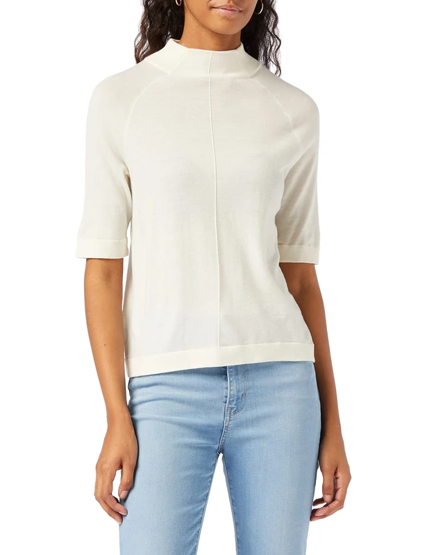 FALKE Rollneck T-Sh Pullover Women's Pullover - Cream, Large