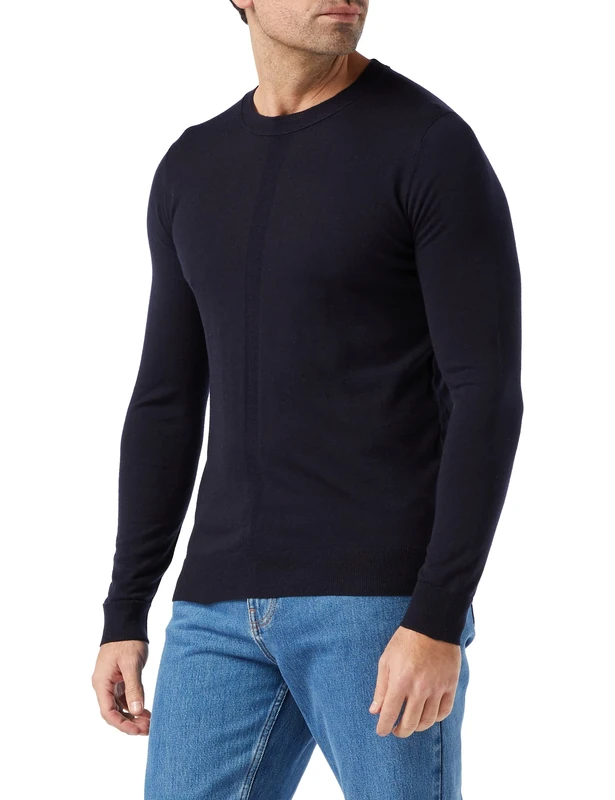 FALKE Men's Crew Neck, Men, 60009, Night sky, M