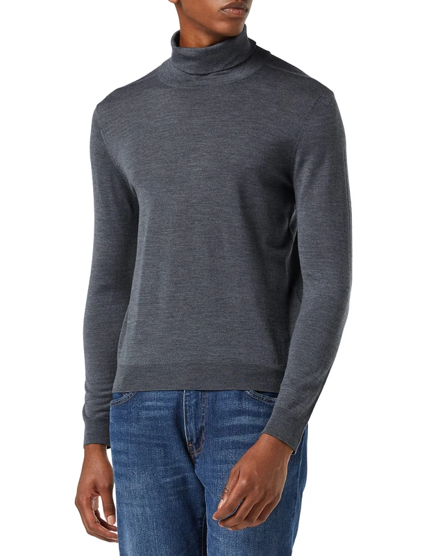 FALKE Roll Neck-60002 Men's Pullover - Dark Grey, XXX-Large