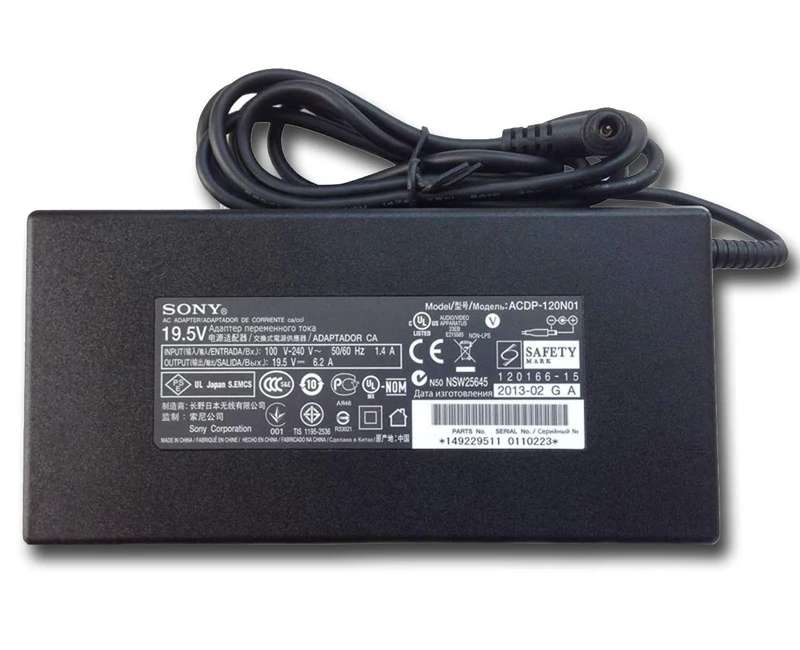Power Supply Cable AC Adapter compatible with Sony Bravia KD-43XF8096 KD-43XF8505 KD-43XF8577 KD-43XF8588 KD-43XF8596 (ACDP-120 19.5v 6.2a 120W) LCD TV/Televisions