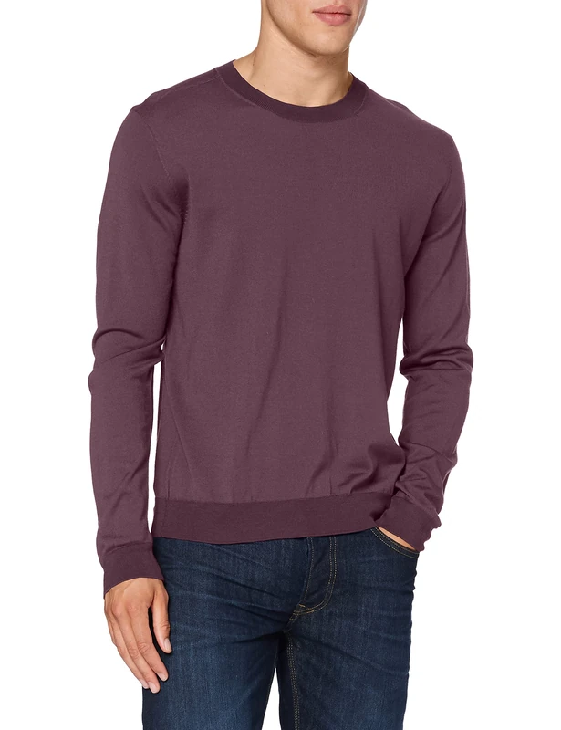 FALKE Crewneck Longsleeve Men's Longsleeve - Burgundy, XX-Large