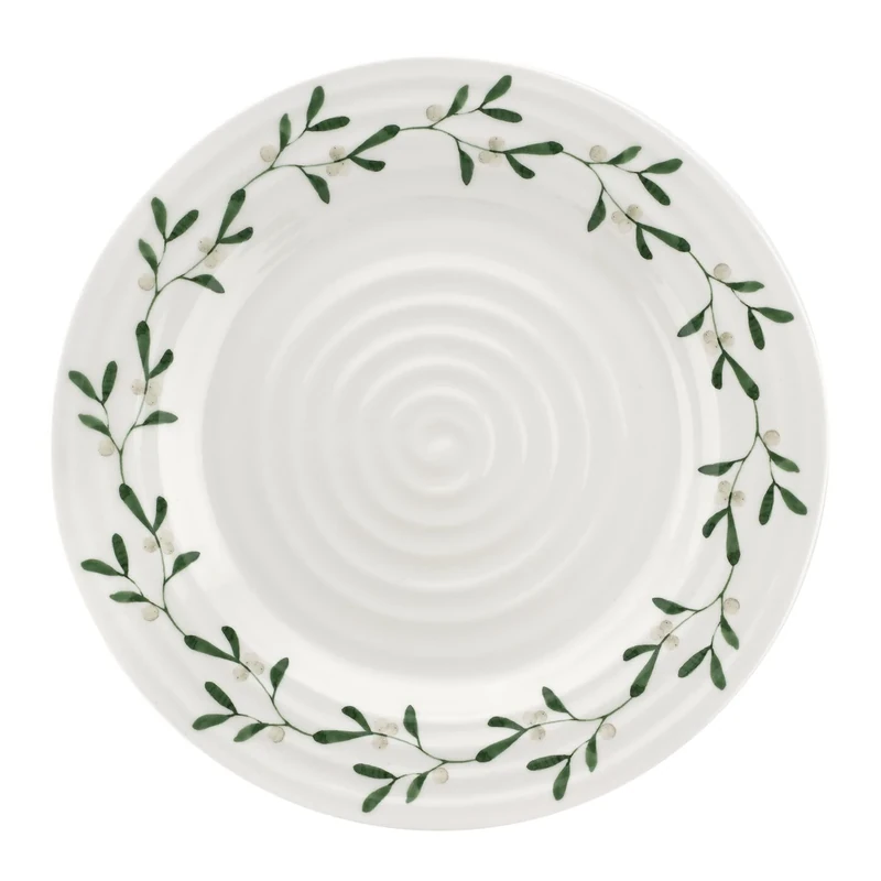 sophie conran CPXT76800-XF Portmeirion 28 Centimetre Round Dinner Plate Set of 4, Porcelain, White