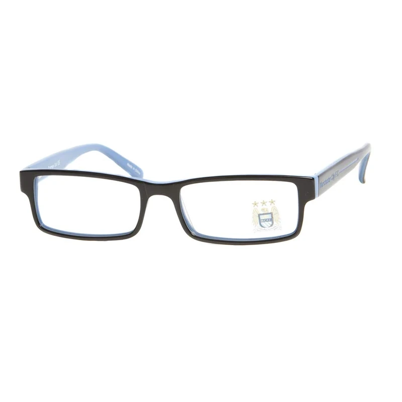 Man City Adult Acetate Eyewear Frame 53-17-140 Black & Sky Blue - Image 1