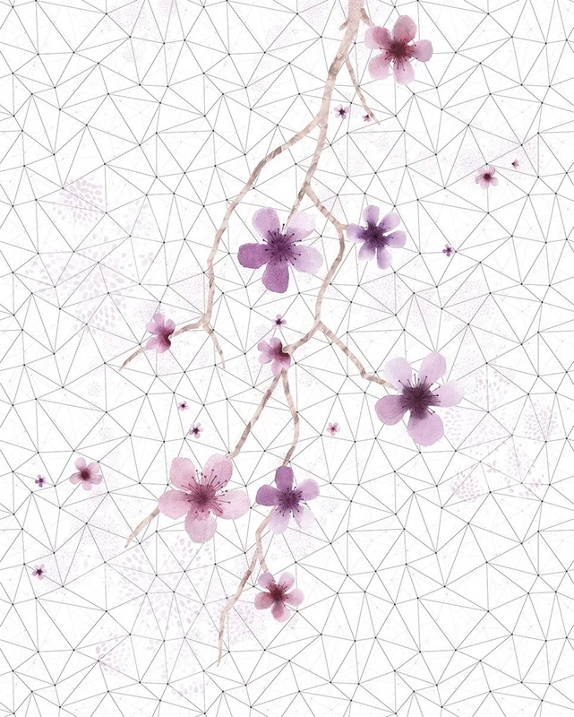 Komar Non-Woven Photo Wallpaper Cherry Tree Design 200 x 250 cm (W x H)