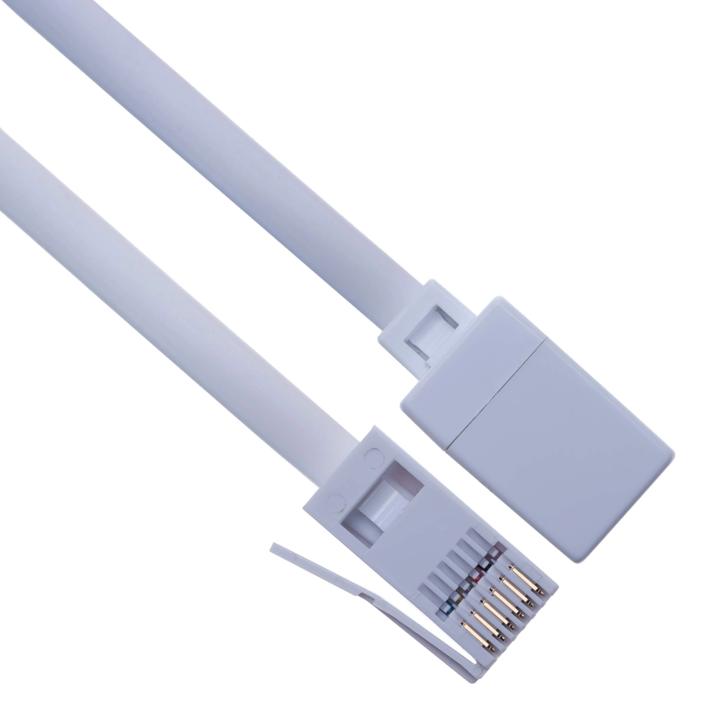 BT Telephone Extension Cable 5m Lead Full 6 Wire Male Plug to Female Socket for Office & Home Broadband Cord Compatible with Telephone, Fax, Handset, Modem (White)