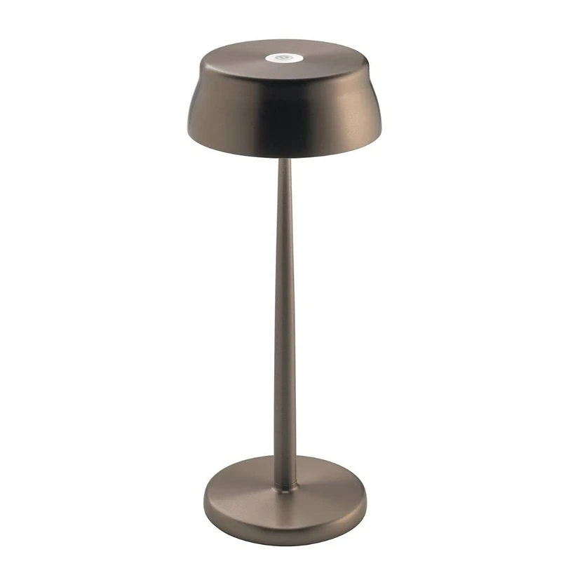 Zafferano Sister Light Dimmable LED Table Lamp, IP65 Protection, Indoor/Exterior Use, USB Charging, H32.8 cm-Anodized Copper - Image 1
