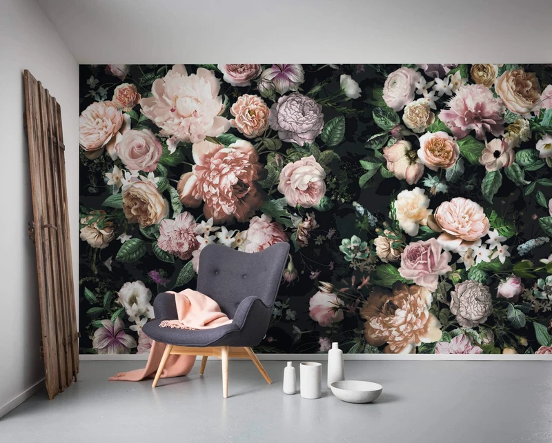 Komar Non-Woven Photo Wallpaper Victoria Black 400 x 250 cm (Width x Height)