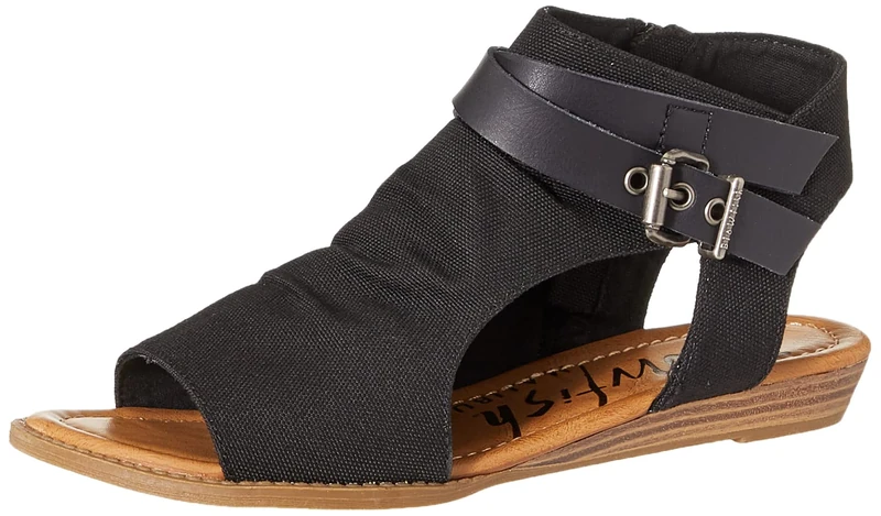 Blowfish Malibu Women's Balla4Earth Sandal, Blacksands Recycle, 4.5 UK
