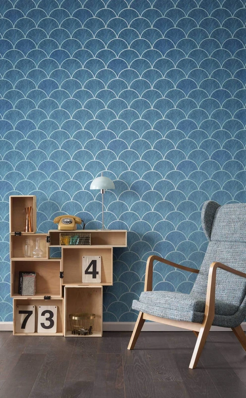 Komar 6043A-VD4 Vlies Fototapete SEA SHANTY, 400 x 250 cm (Breite x Höhe), Tapete, Schlafzimmer, Wohnzimmer, Flur, Design, Dekoration, Wanddeko Non-Woven Photo Wallpaper, Blue