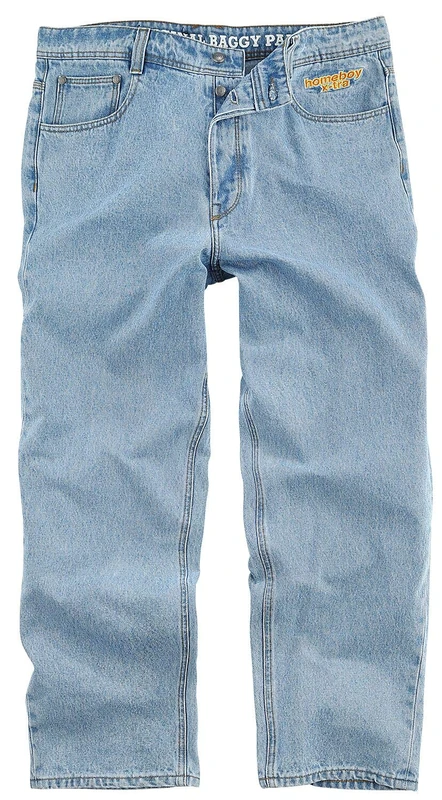 Homeboy Unisex X-Tra Baggy Denim Pants, Moon, 31 L32