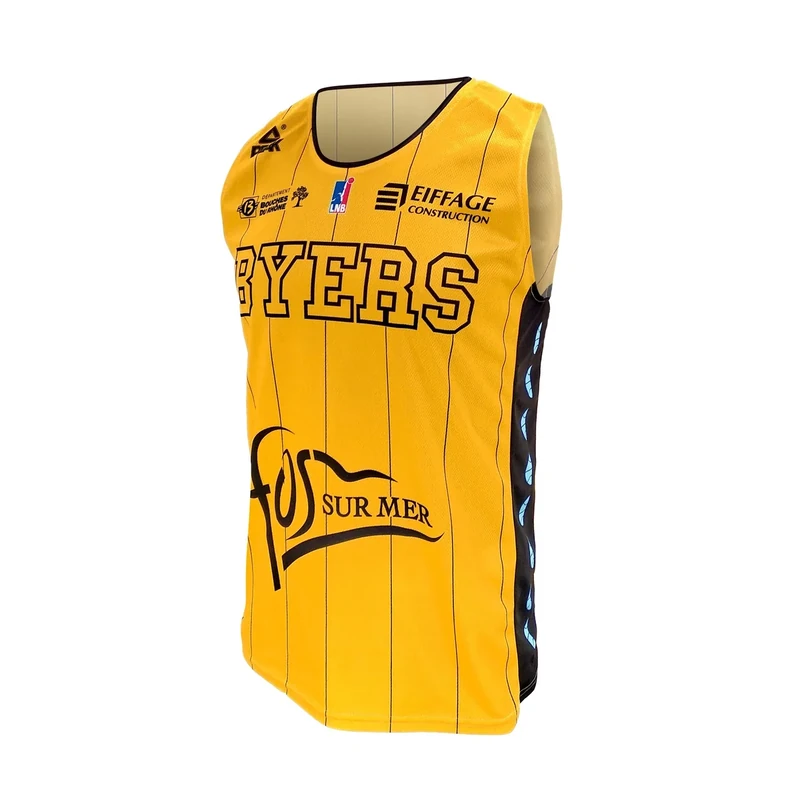 FOS Provence 2019-2020 Official Home Basketball Unisex, unisex, MAILLOT_DOM_FOS, yellow, M - Image 1