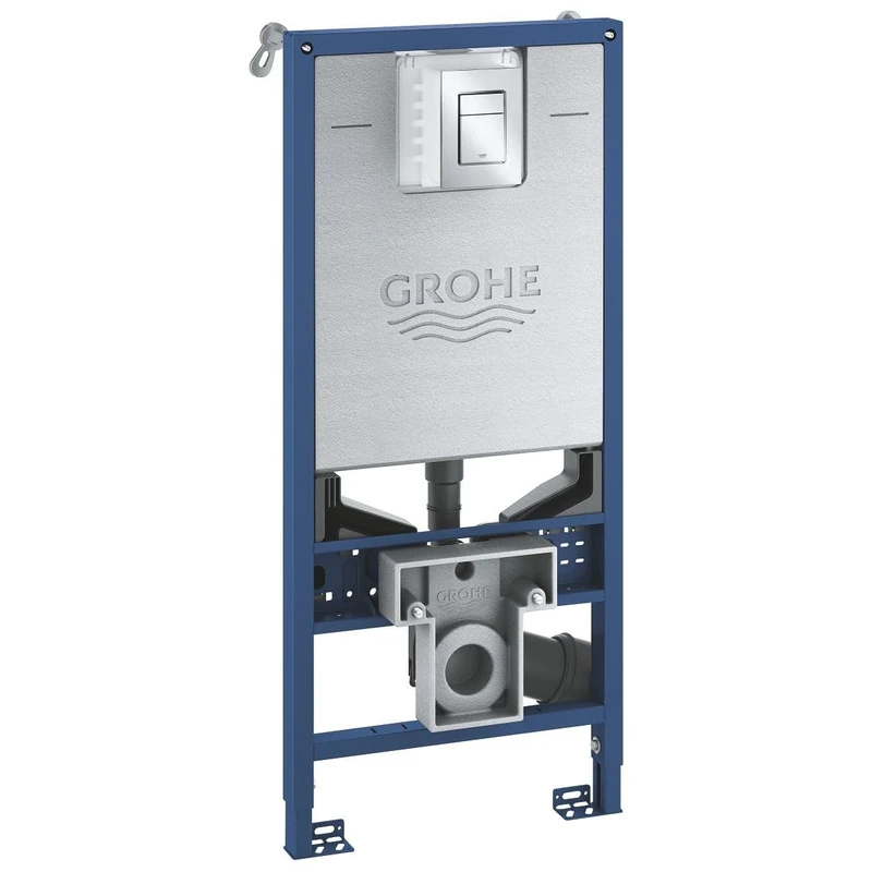 GROHE Rapid SLX 3-in-1 Set, Installation System 1.13m for Wall-Hung Toilet (Skate Cosmopolitan S Flush Plate, Universal Cistern, Flush Plate, Flow Manager, Wall Brackets and Electric Socket) 39603000