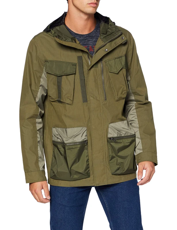 Superdry Men's Dress Code 4 Pocket Jacket, Green (Khaki 03o), XS