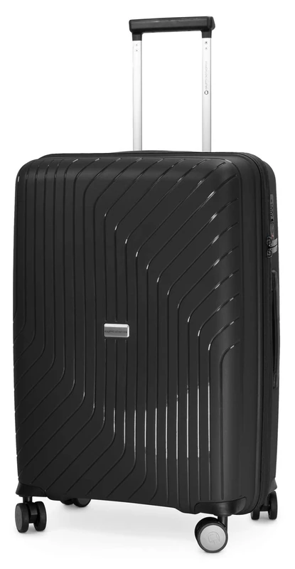 Hauptstadtkoffer TXL Medium Hard Shell Suitcase 66 cm, TSA Lock, Polypropylene Travel Suitcase, 4 Wheel Trolley, Lightweight 2.8 kg, Expandable Luggage 73L, Black - Image 1