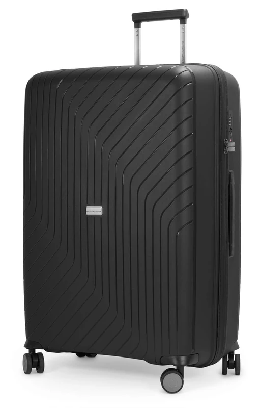 Hauptstadtkoffer TXL Large Hard Shell Suitcase 76 cm, TSA Lock, Polypropylene Travel Suitcase, 4 Double Wheels Trolley, Lightweight 3.4 kg, Expandable Luggage 120L, Black