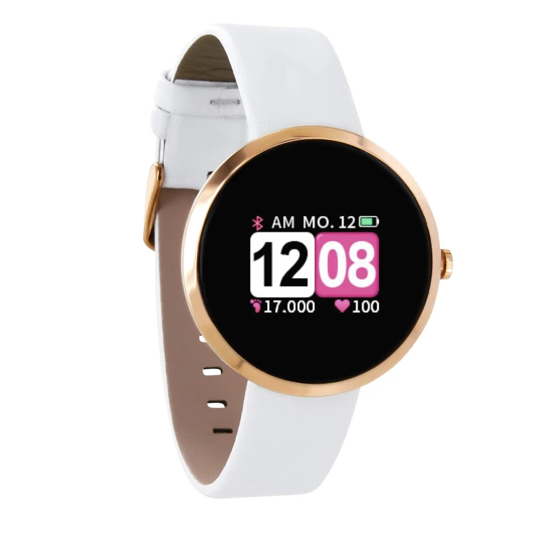 X-WATCH 54035 SIONA COLOUR FIT TFT Women's Smartwatch, Activity Tracker, Android and Apple IOS, POLAR WHITE - Image 1