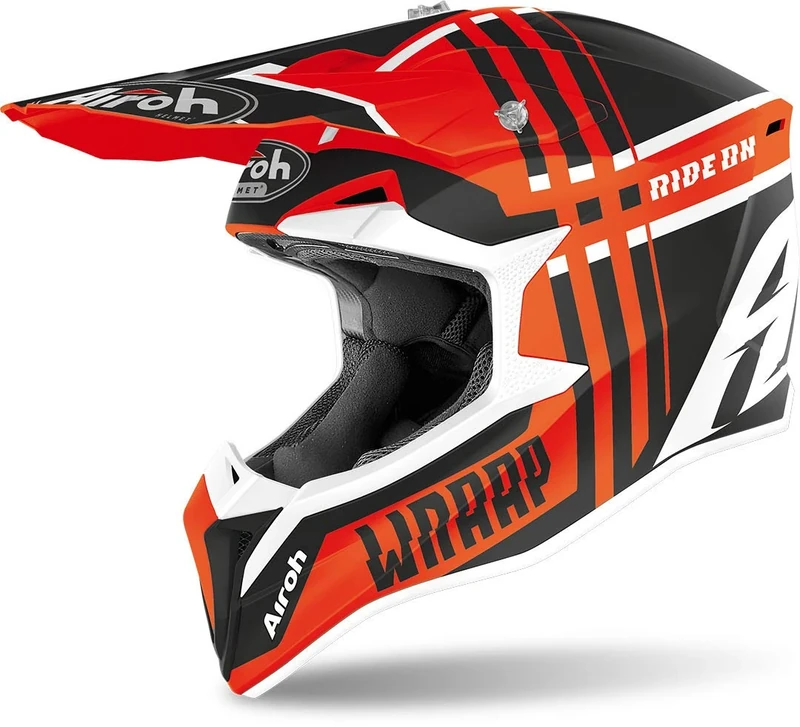 Airoh HELMET WRAAP BROKEN ORANGE MATT XL