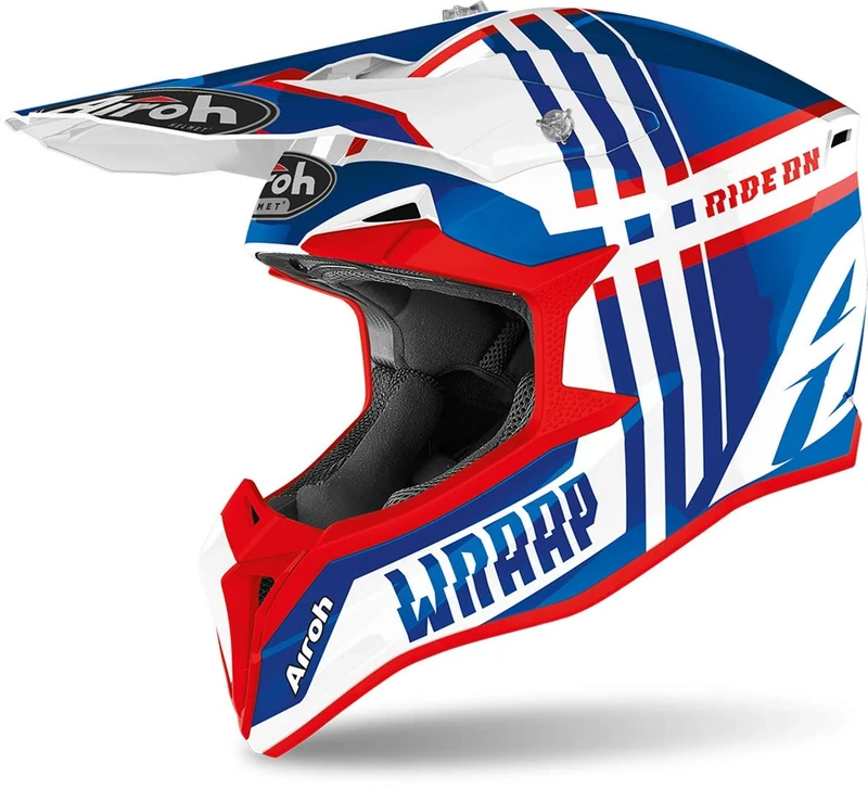 Airoh HELMET WRAAP BROKEN BLUE/RED GLOSS L