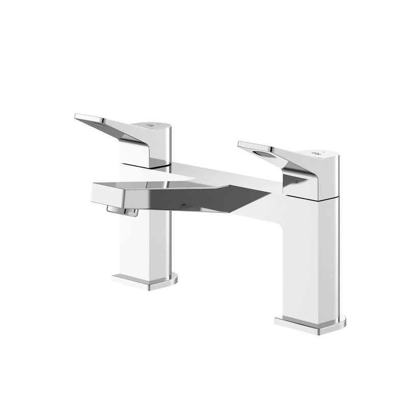 Hudson Reed SOA303 Soar | Modern Bathroom Deck Mounted Bath Filler Tap, 143mm x 231mm, Chrome