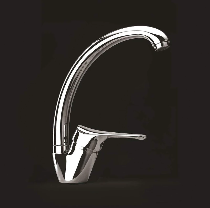 Alveus 1104099 Chromed Kitchen Sink tap Made of Brass with Fixed spout Diana-1104099, Grey