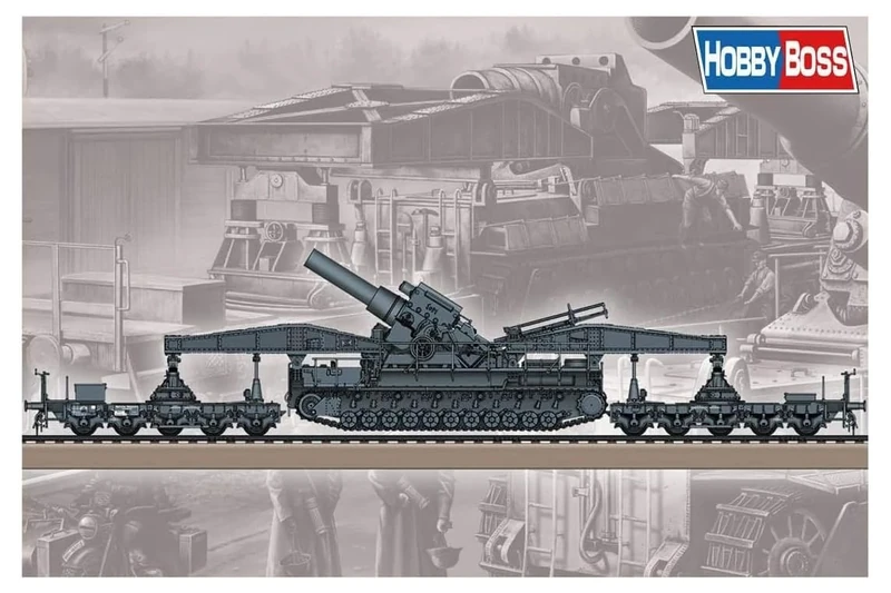 Hobbyboss 1: 72 - Karl Geraet 040/041 On Railway Transport - Image 1