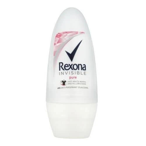 Rexona Women's Roll-On Deodorant – Invisible Pure – Motionsense/Antiperspirant – 50 ml Pack of 6