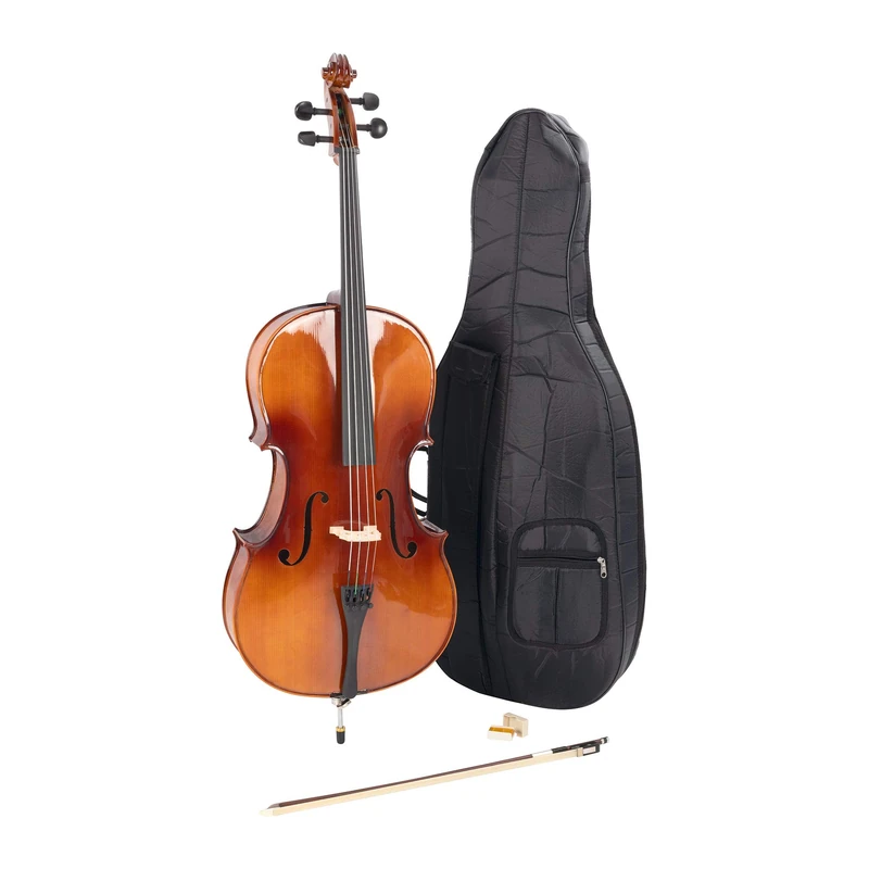 Sonix CB305-44 Secundo Cello Outfit (4/4), Brown