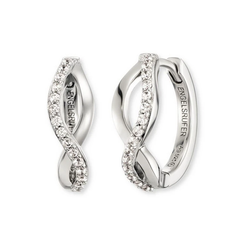 Angel Whisperer Paradise Hoop Earrings | 925 Sterling Silver • Elegant Minimalist Look • Ø 1.7cm
