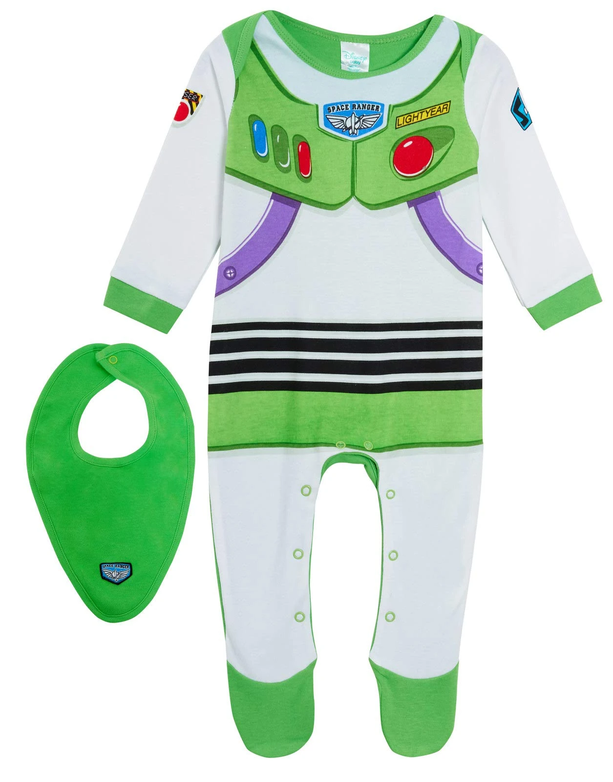 Disney Baby Boys Toy Story 4 Buzz Lightyear Babygrow + Bandanna 6-9 Months