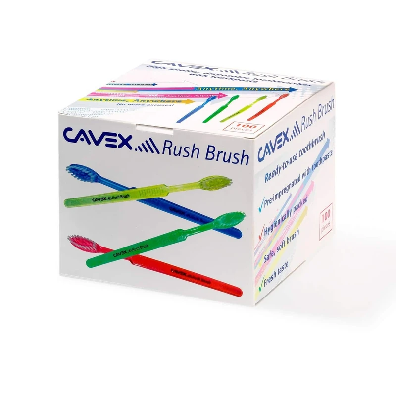Cavex Rush Brush Toothbrushes 1 Pack of 100 - Image 1