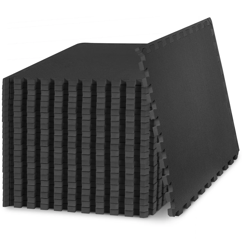 ProsourceFit Exercise Puzzle Mat 3/4" - Black-96