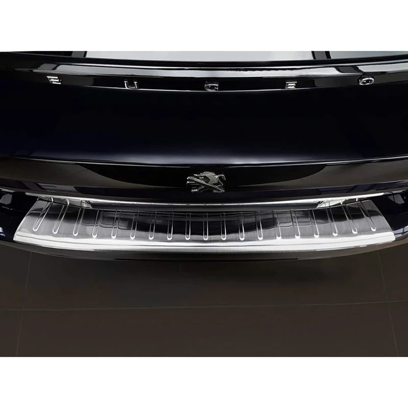 Avisa Stainless Steel Rear bumper protector compatible with Peugeot 508 II SW 2019- 'Ribs'