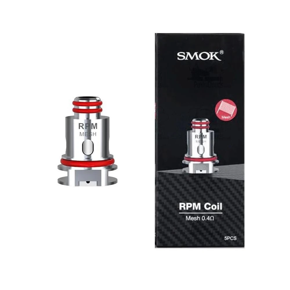SMOK RPM Replacement Coils, 0.4 Ohm, Pack of 5, No Nicotine