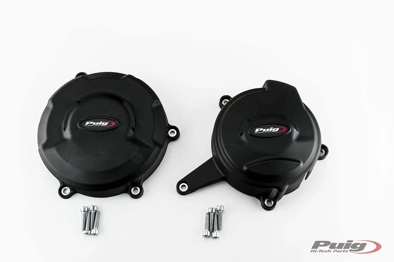 Puig 20139N Engine Cover Protector in Black color with matte finish and high-resistance design