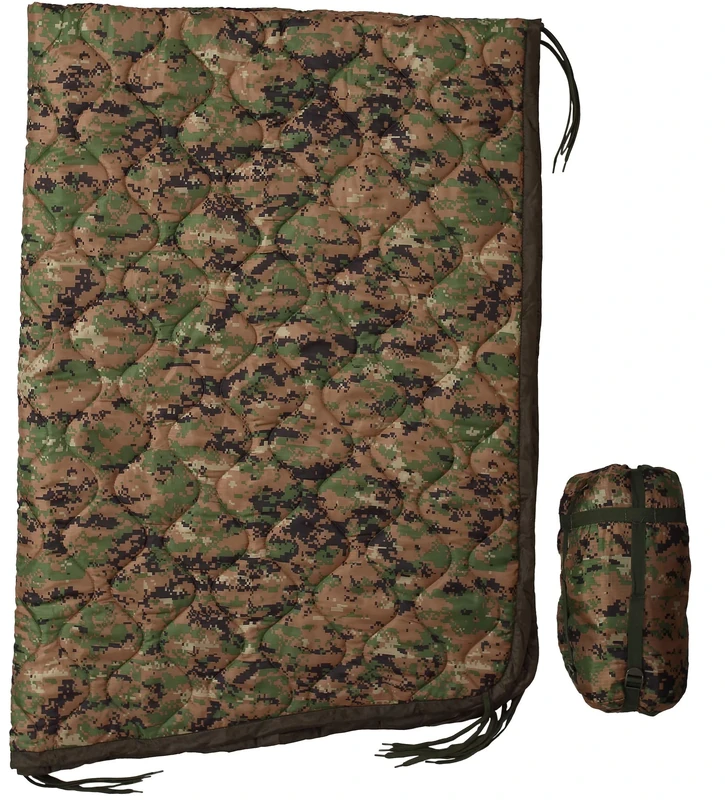 USGI Industries Military Woobie Blanket | Thermal Insulated Camping Blanket, Poncho Liner | Large, Portable, Water-Resistant, for Hiking, Outdoor, Survival, Comes with Compression Carry Bag (Marpat)