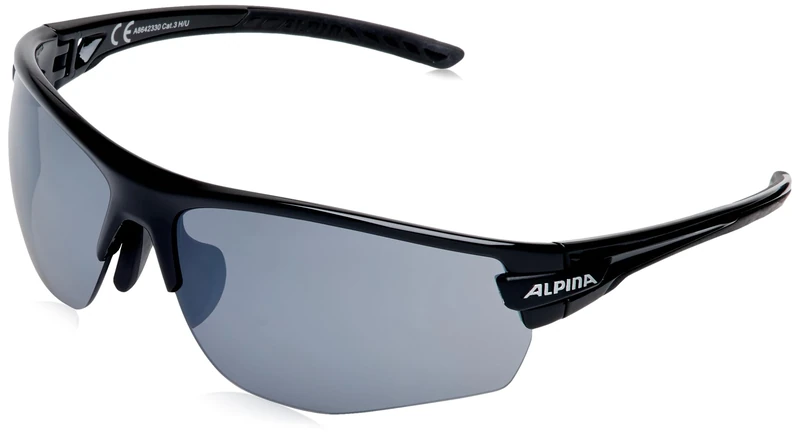 ALPINA Unisex - Adult, TRI-SCRAY 2.0 HR sports glasses, black, One Size