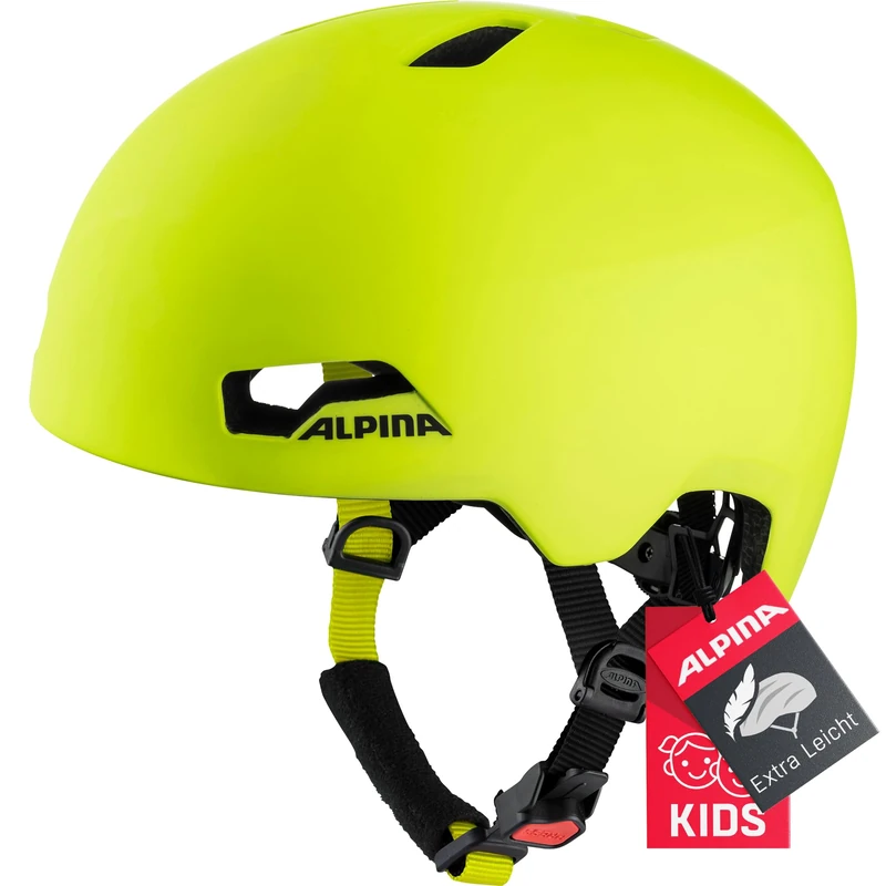 ALPINA Unisex - Children, HACKNEY cycling helmet, be visible matt, 47-51 cm