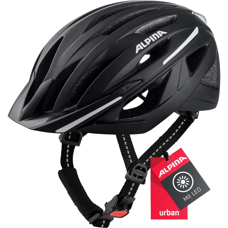 ALPINA Unisex - Adult, HAGA cycling helmet, black matt, 51-56 cm