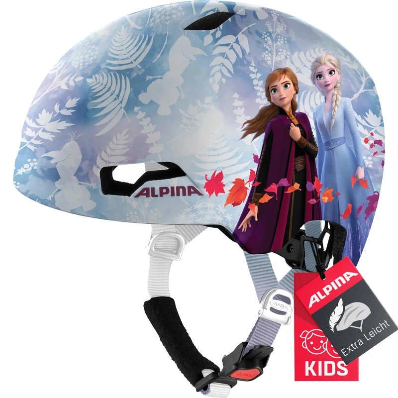 ALPINA Unisex - Children, HACKNEY DISNEY cycling helmet, Frozen II, 51-56 cm
